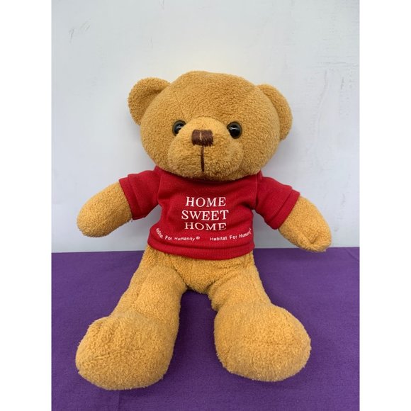 Habitat for Humanity Home Sweet Home 10 Inch Brown Bear Brown Eyes Plastic Beanb - Picture 4 of 9